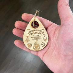Maple wood ornament 3x2in profile