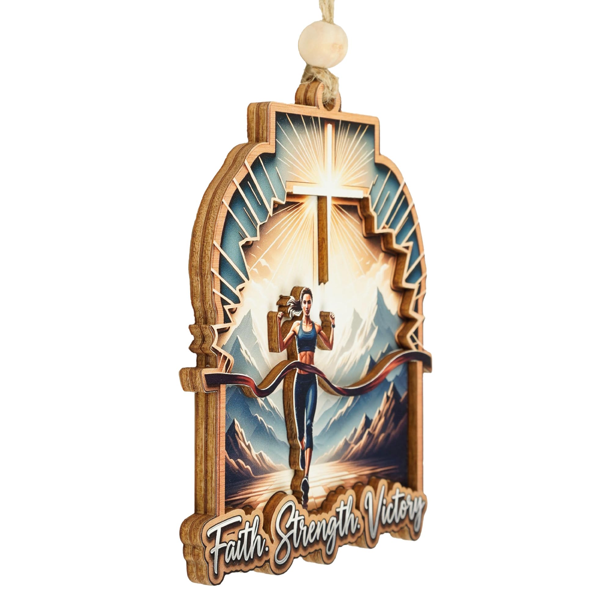 Marathon gifts for runners ornament with story card