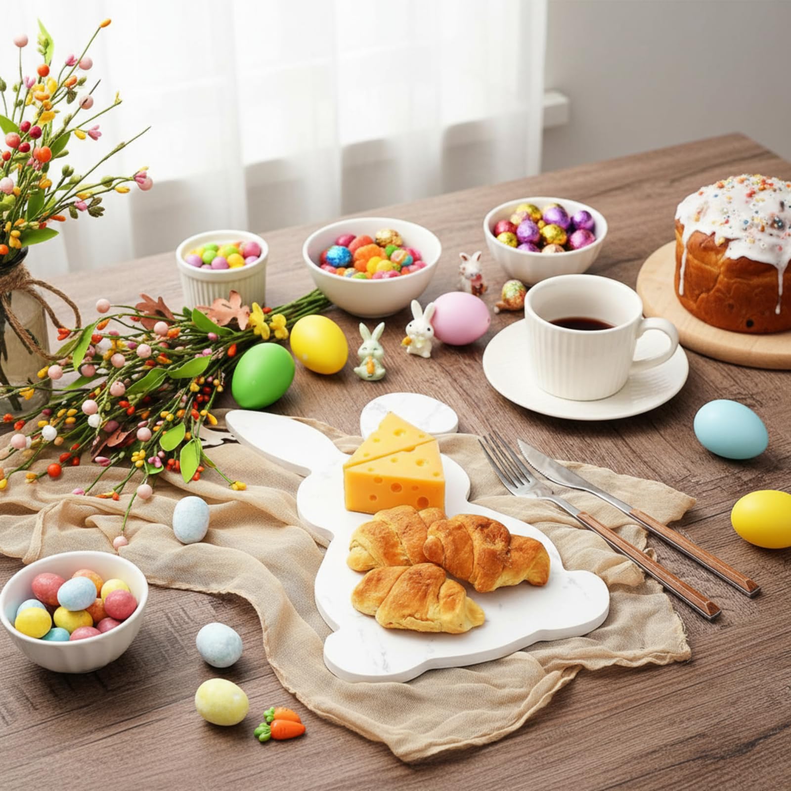 Reallnaive bunny cheese board for Easter celebrations