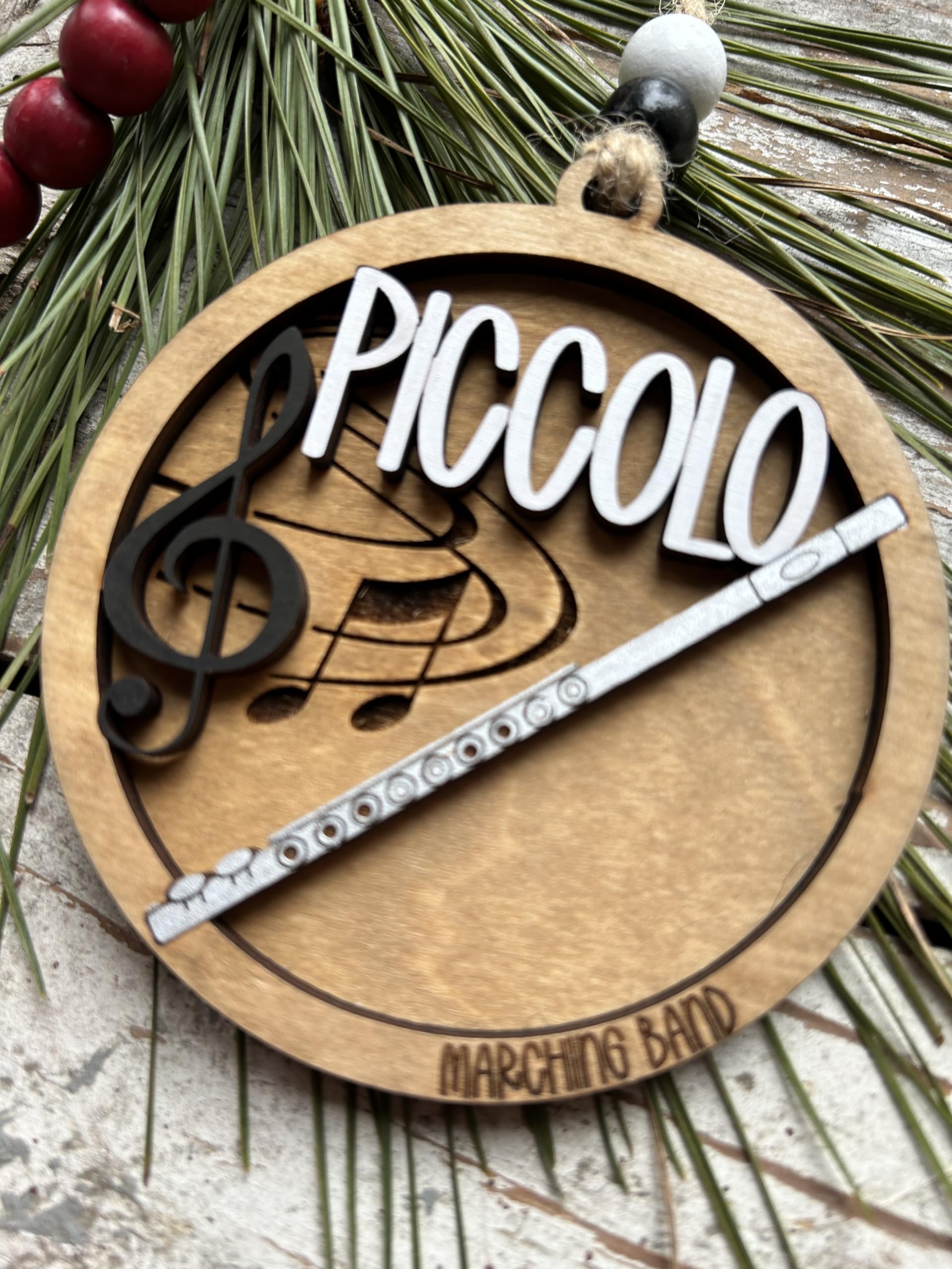 Includes 2 wood beads and twine for hanging