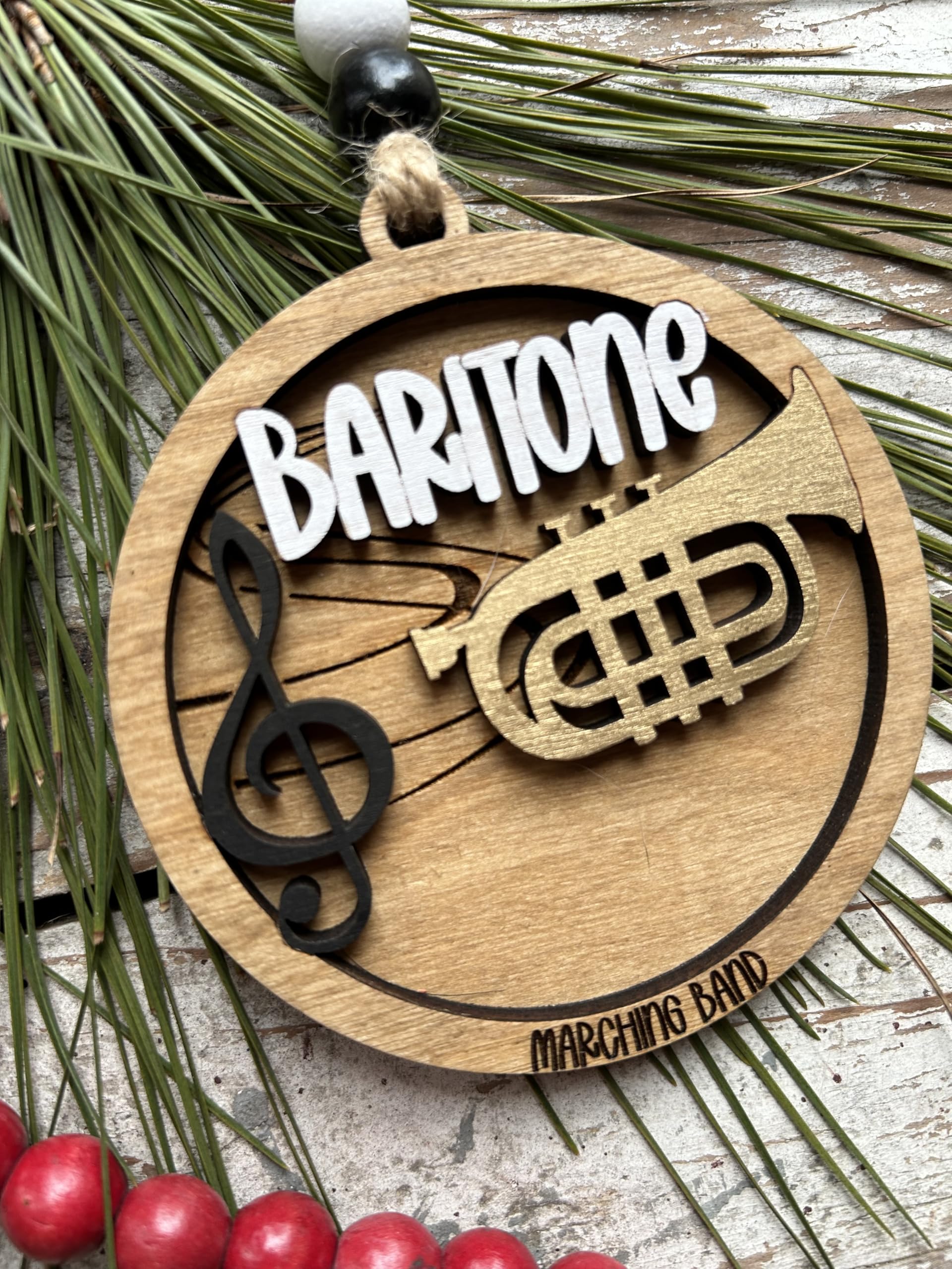Marching band instrument ornament for band director