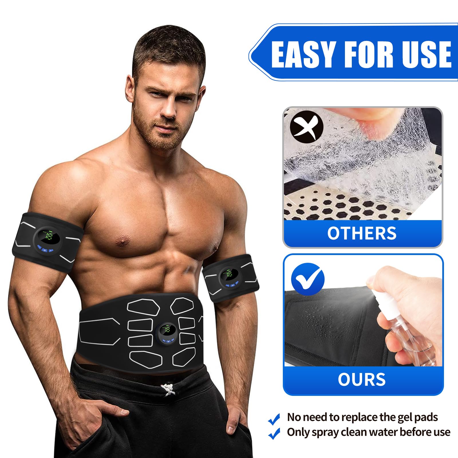 Abs stimulator belt for abdominal training image