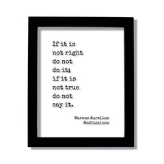 Marcus Aurelius Meditations Floating Quote on clear acrylic