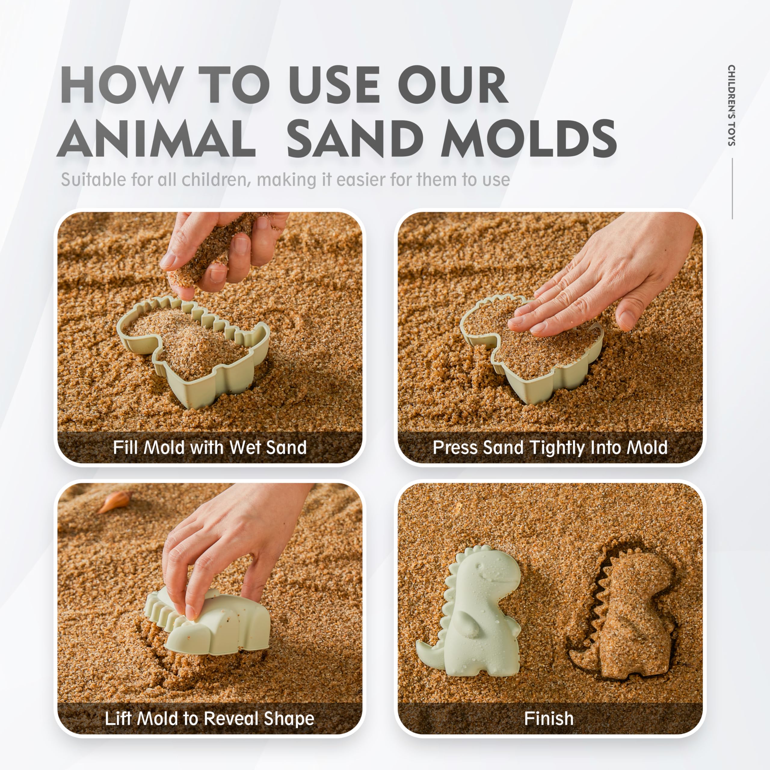 MarcZero 11pcs silicone beach toys packaging