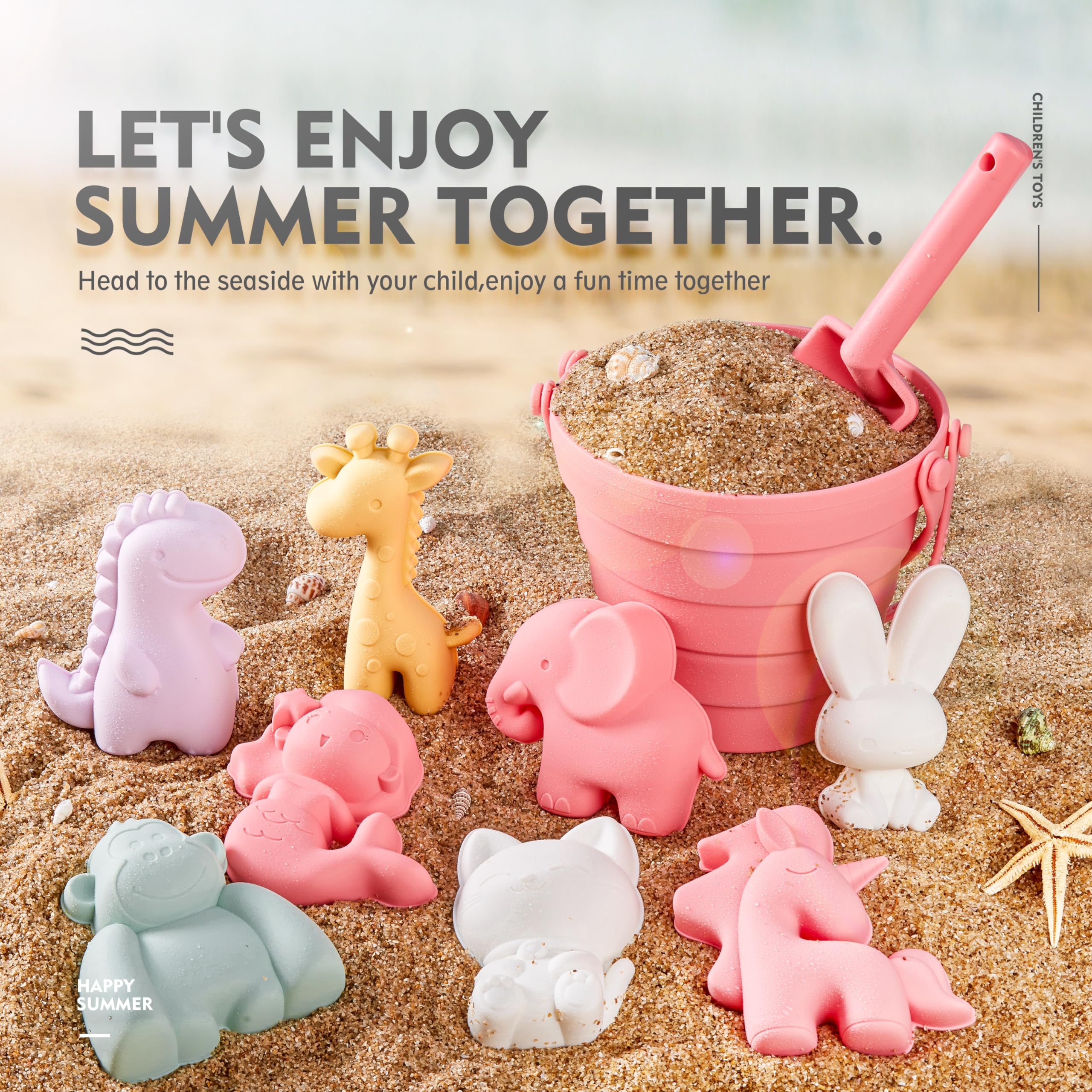 Collapsible bucket feature of MarcZero silicone beach toys