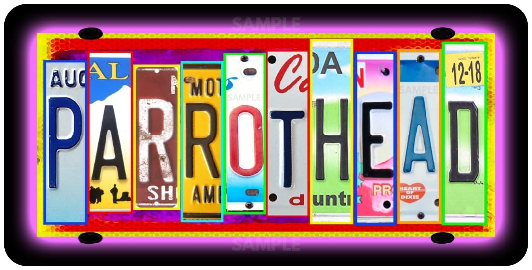 Margaritaville license plate 6x12 all weather metal USA made