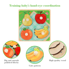 Marine animals peg puzzle for toddlers wooden board
