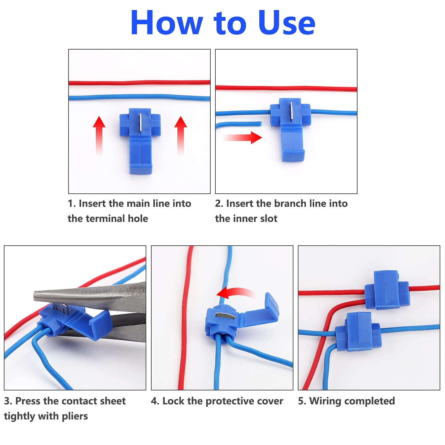 Marine and automobile wiring quick splice connectors