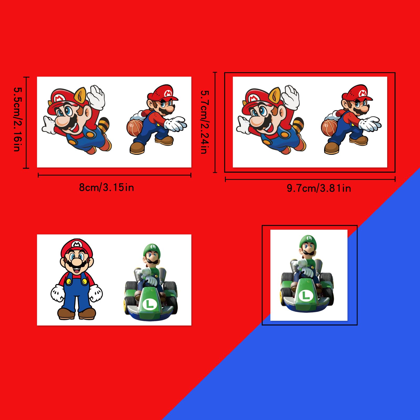 mario birthday party tattoos for classroom activities