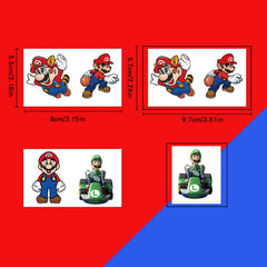 mario birthday party tattoos for classroom activities