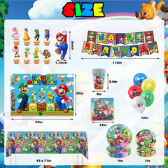 Thick latex balloons from Mario 14-in-1 decorations set