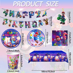 Napkins included in Mario birthday party kit