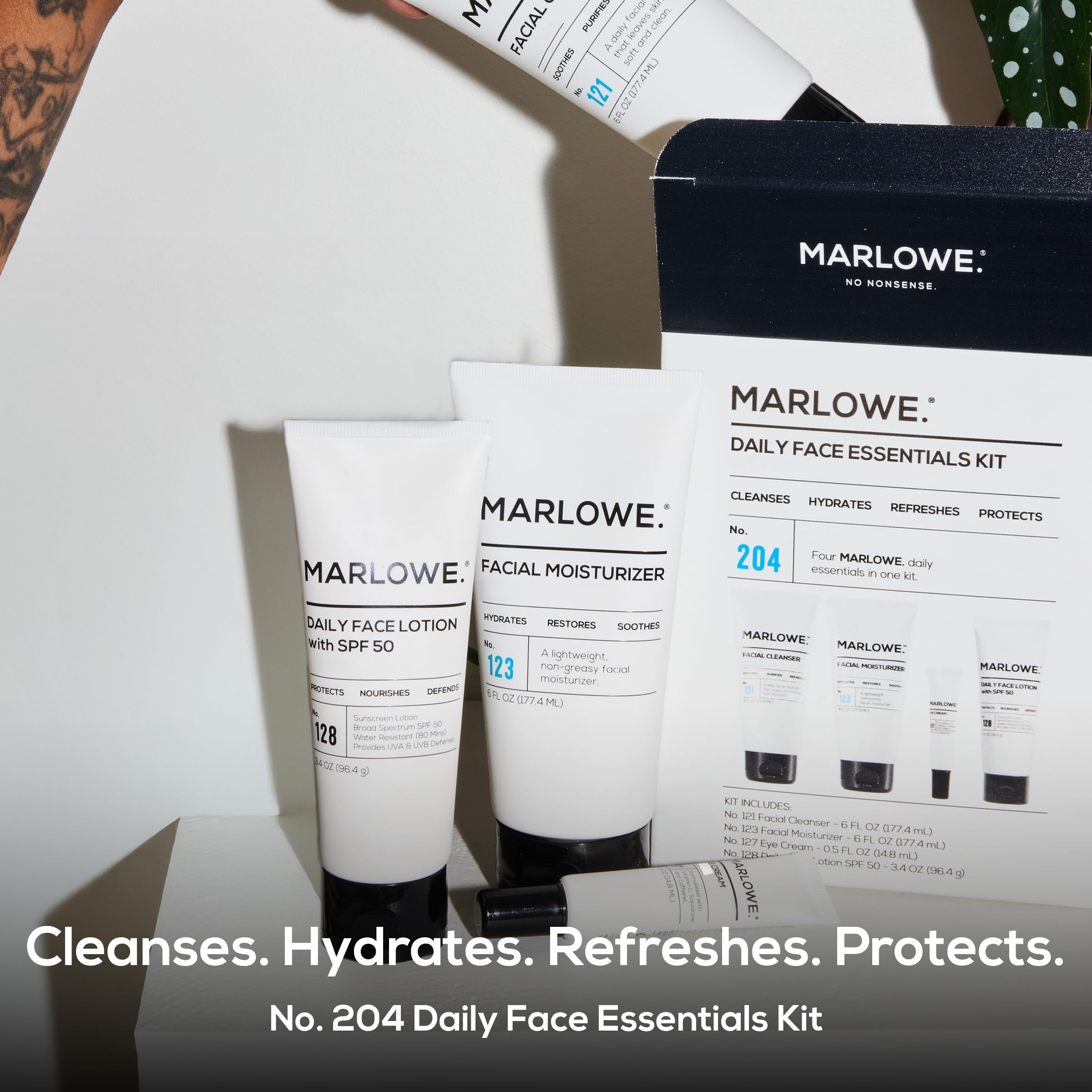 Marlowe Daily Essentials Face Kit components