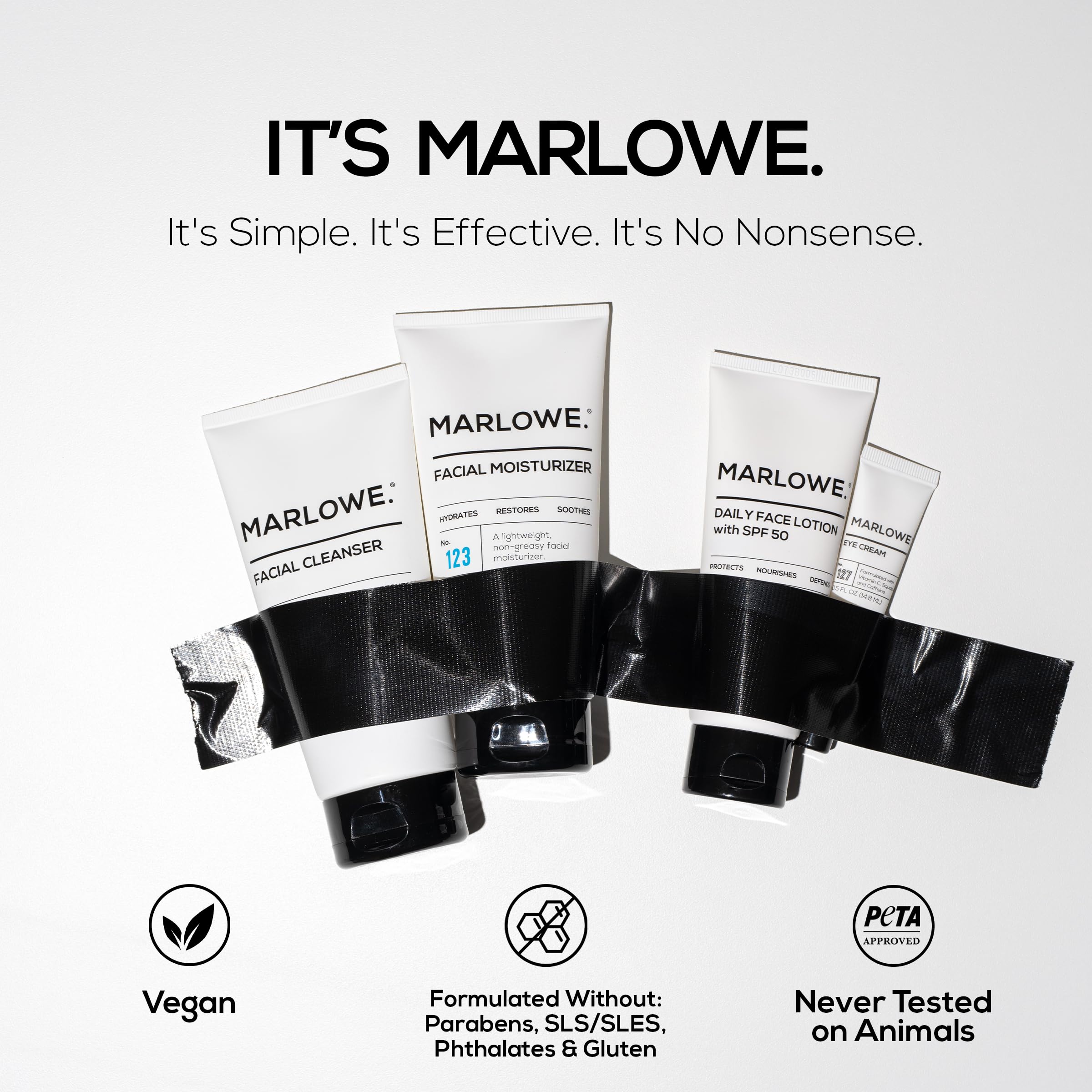 Marlowe Vegan Cruelty-Free skincare packaging