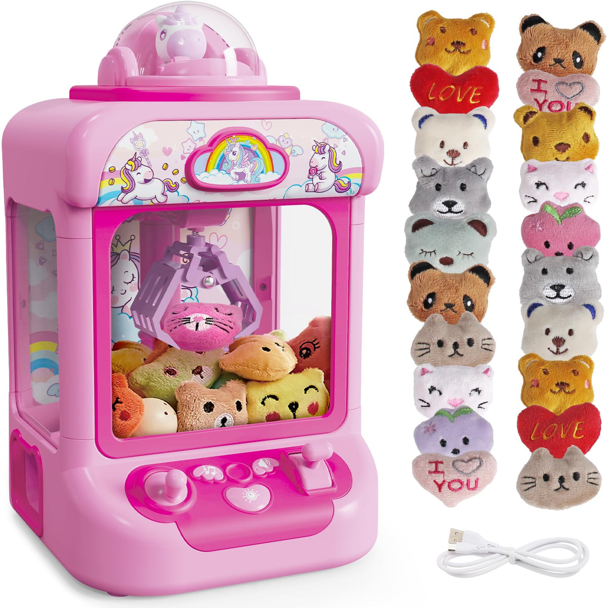 Marlrin Claw Machine for Kids unicorn themed mini arcade device