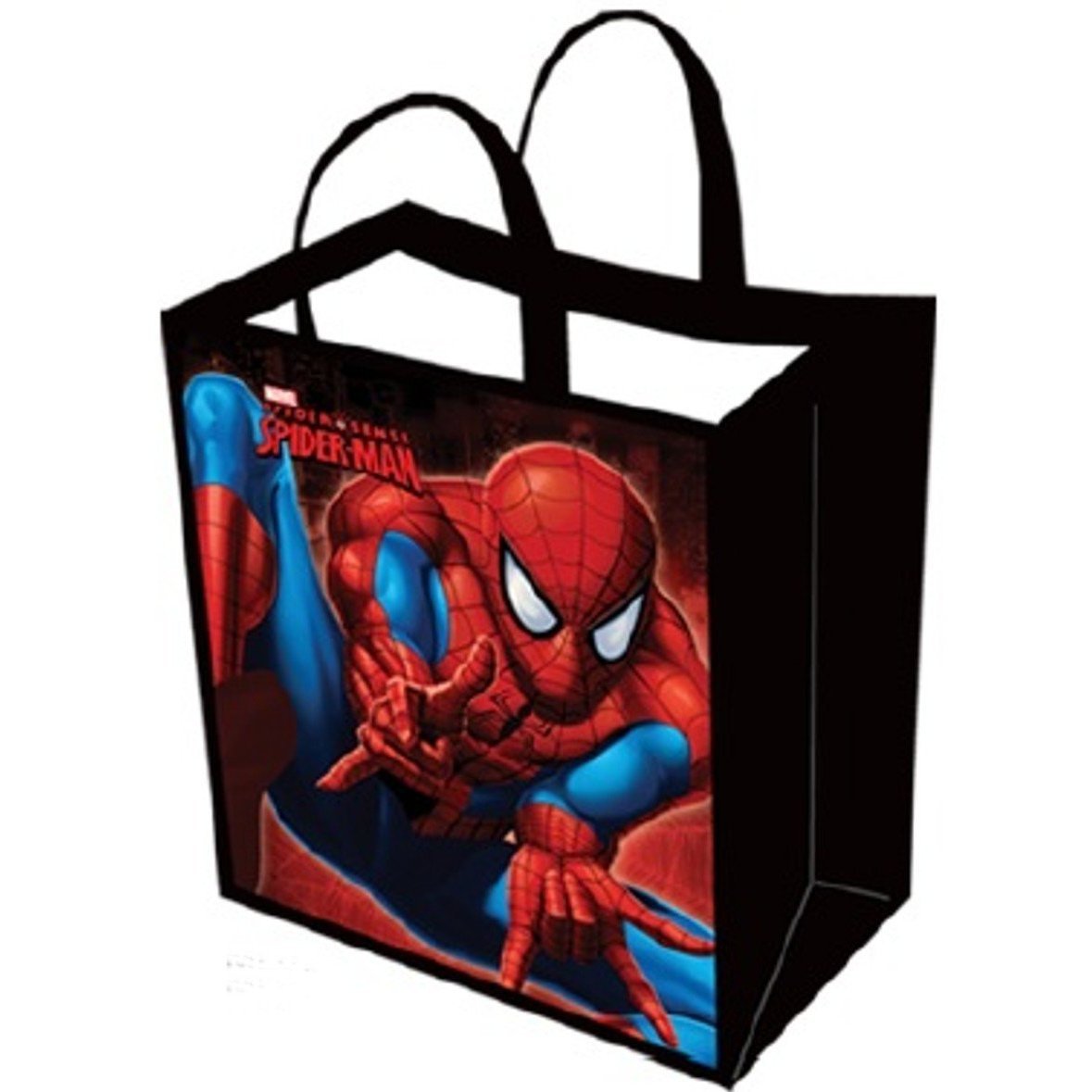 Marvel Comics Spiderman large tote bag hero 14x15x7 inches non-woven post-consumer material