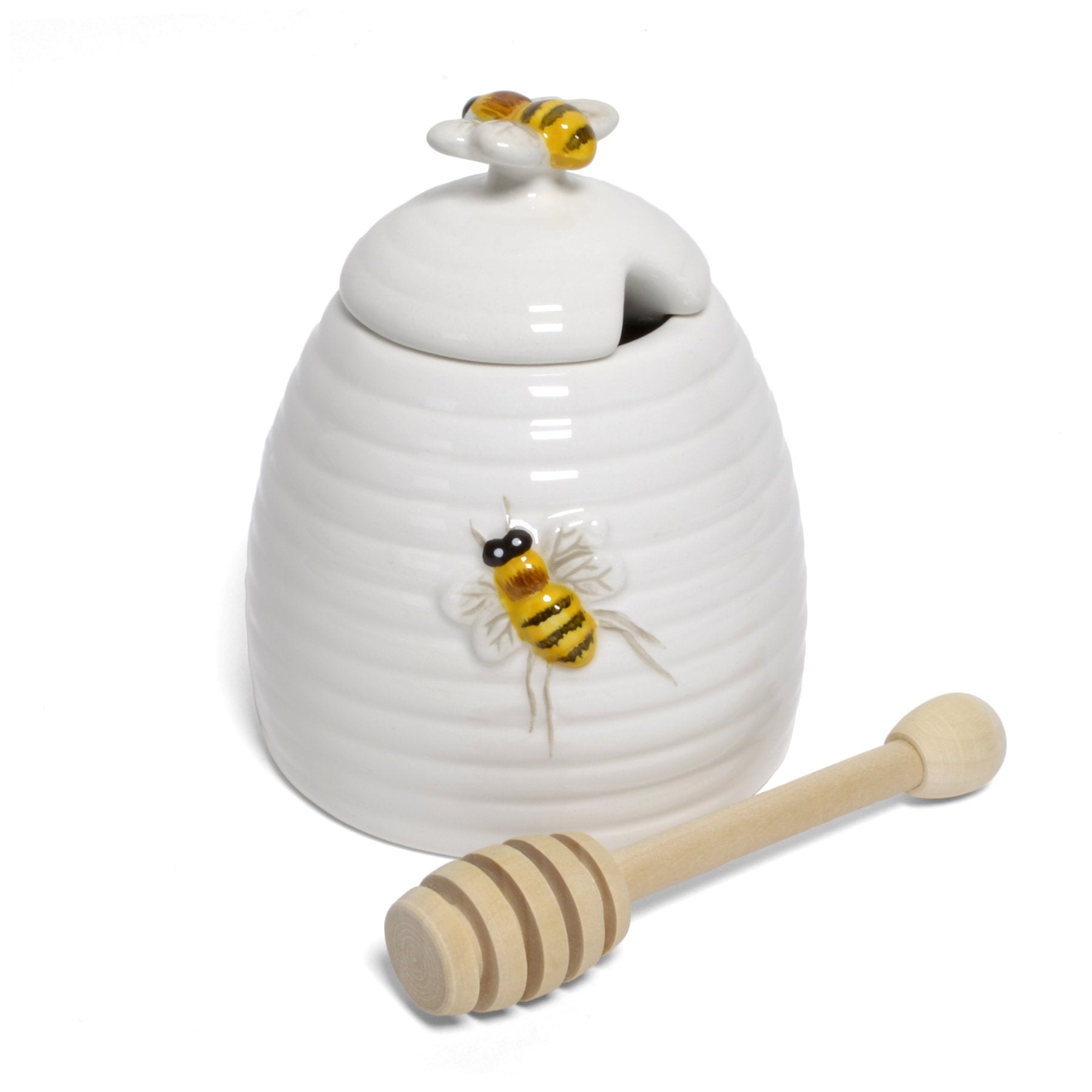 Mary Lake-Thompson ceramic beehive honey pot with lid and dipper