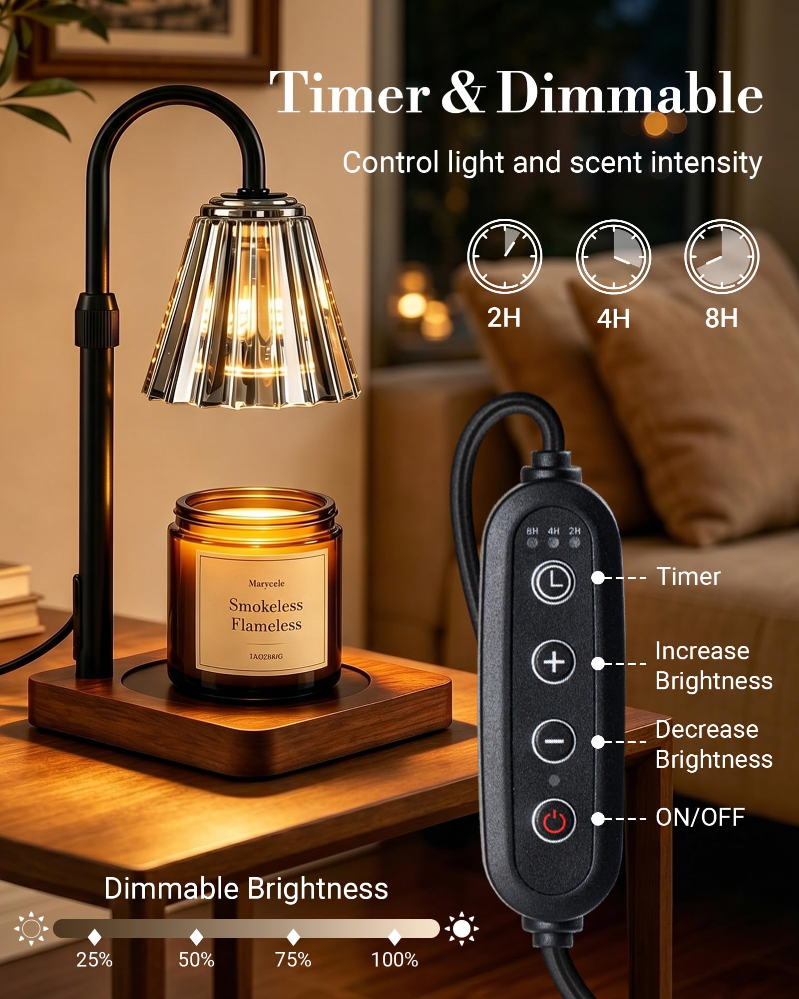 Marycele flameless candle warmer warming 22oz large jar candle