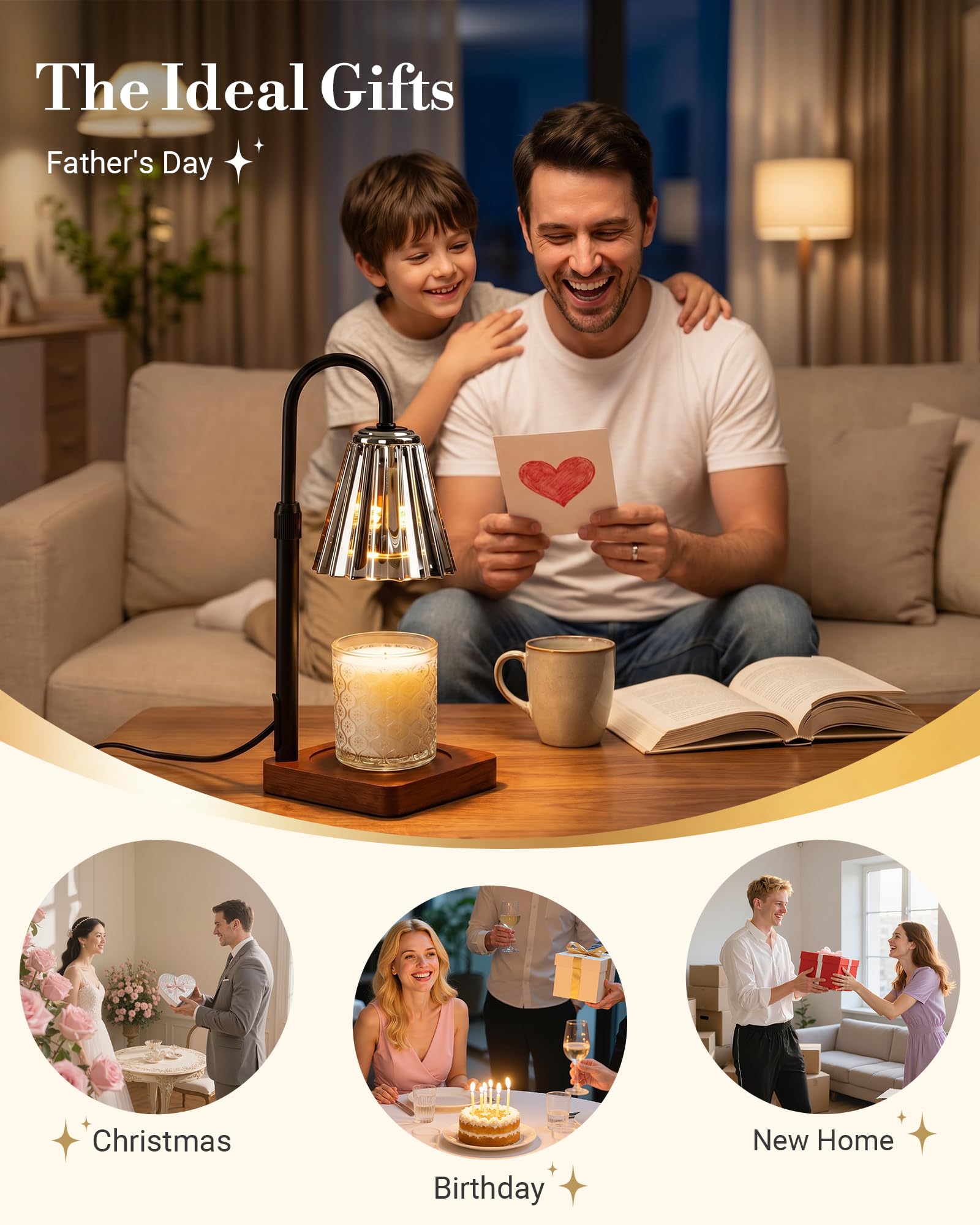 Marycele candle warmer lamp safe flameless operation no open flame