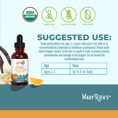Vegan MaryRuth's Organic Toddler Multivitamin Drops packaging