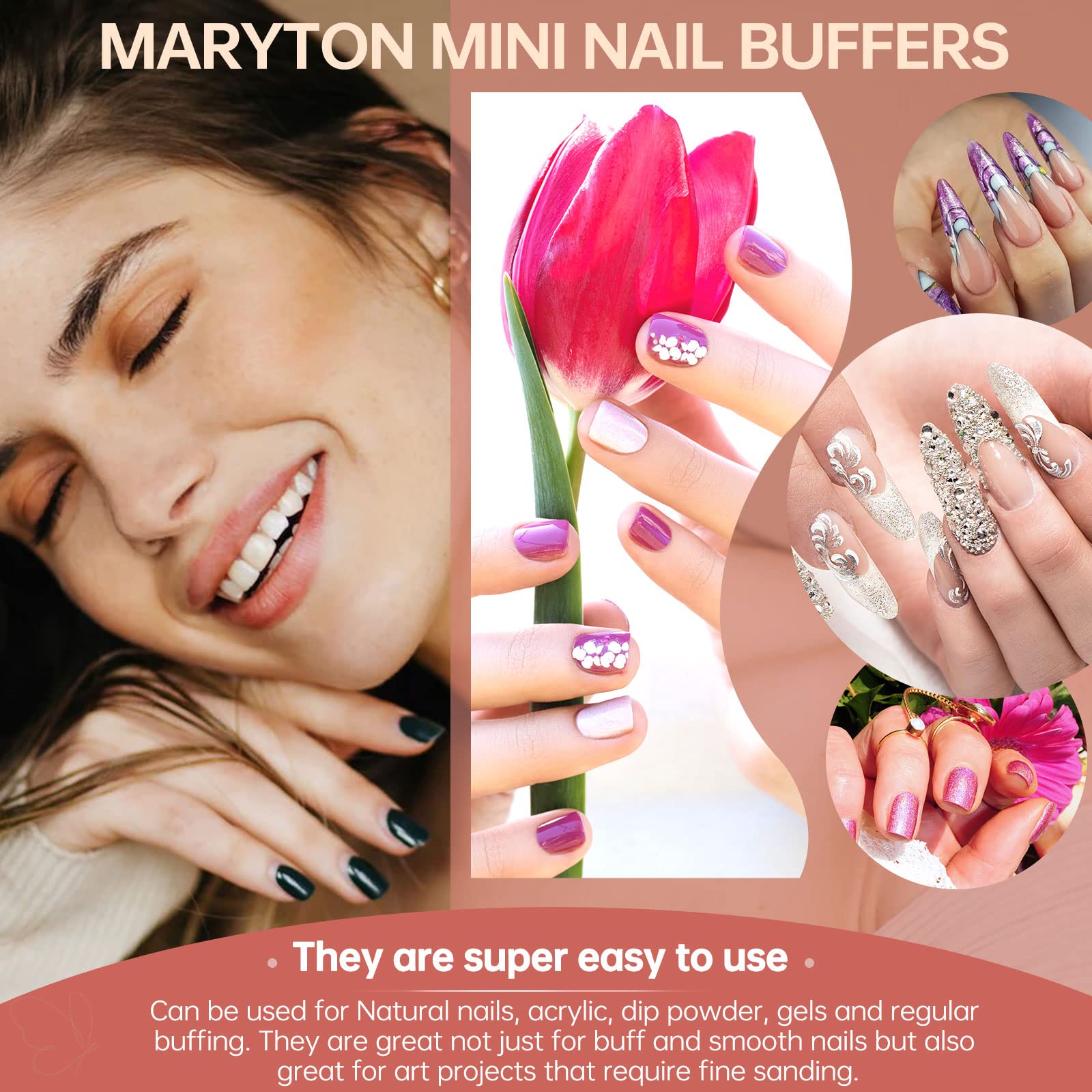 Professional Maryton mini buffers for prepping nails
