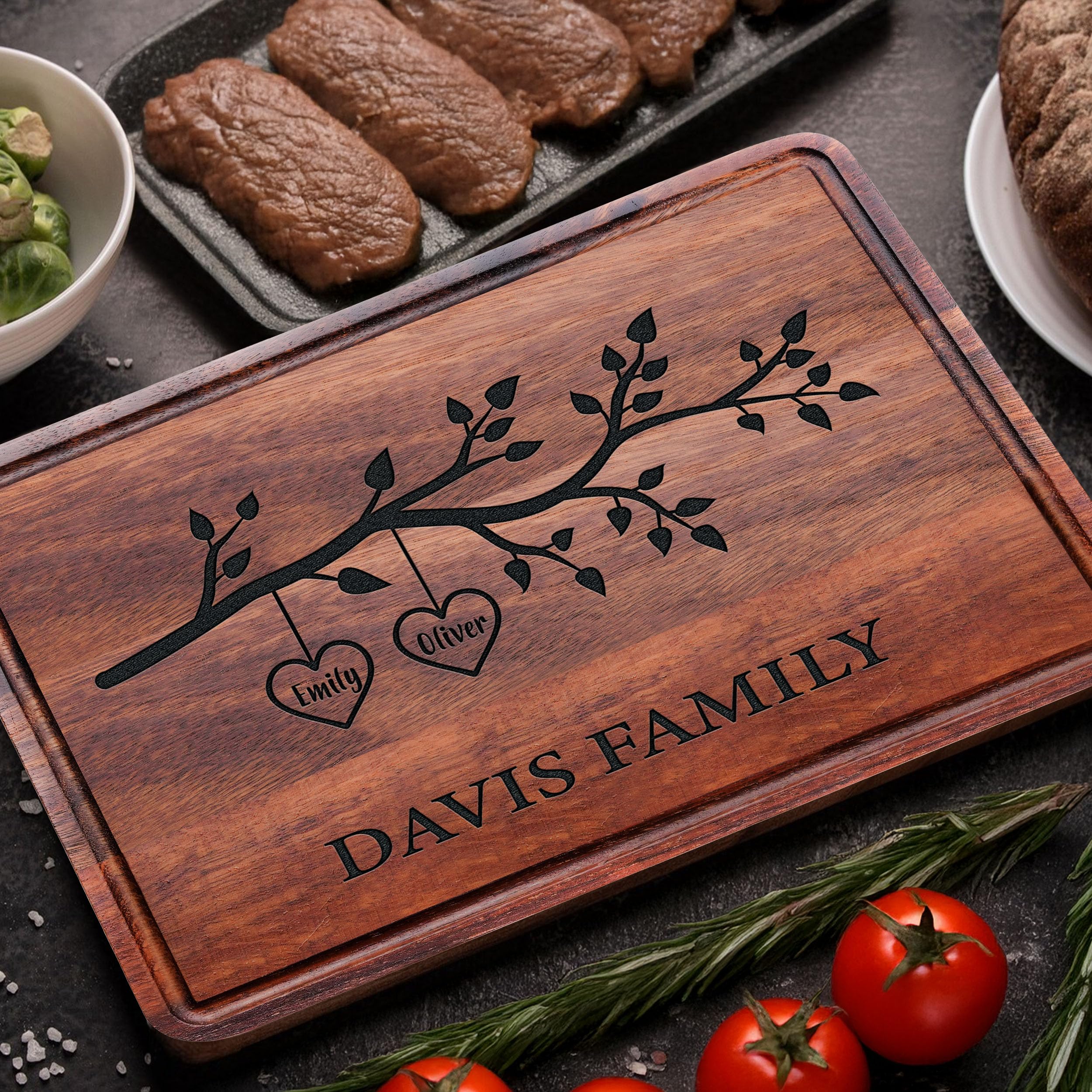 Nana gift cutting board personalized by Masat Customized