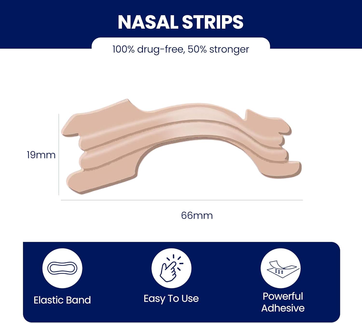 MASSNER snoring support nose strips night use image