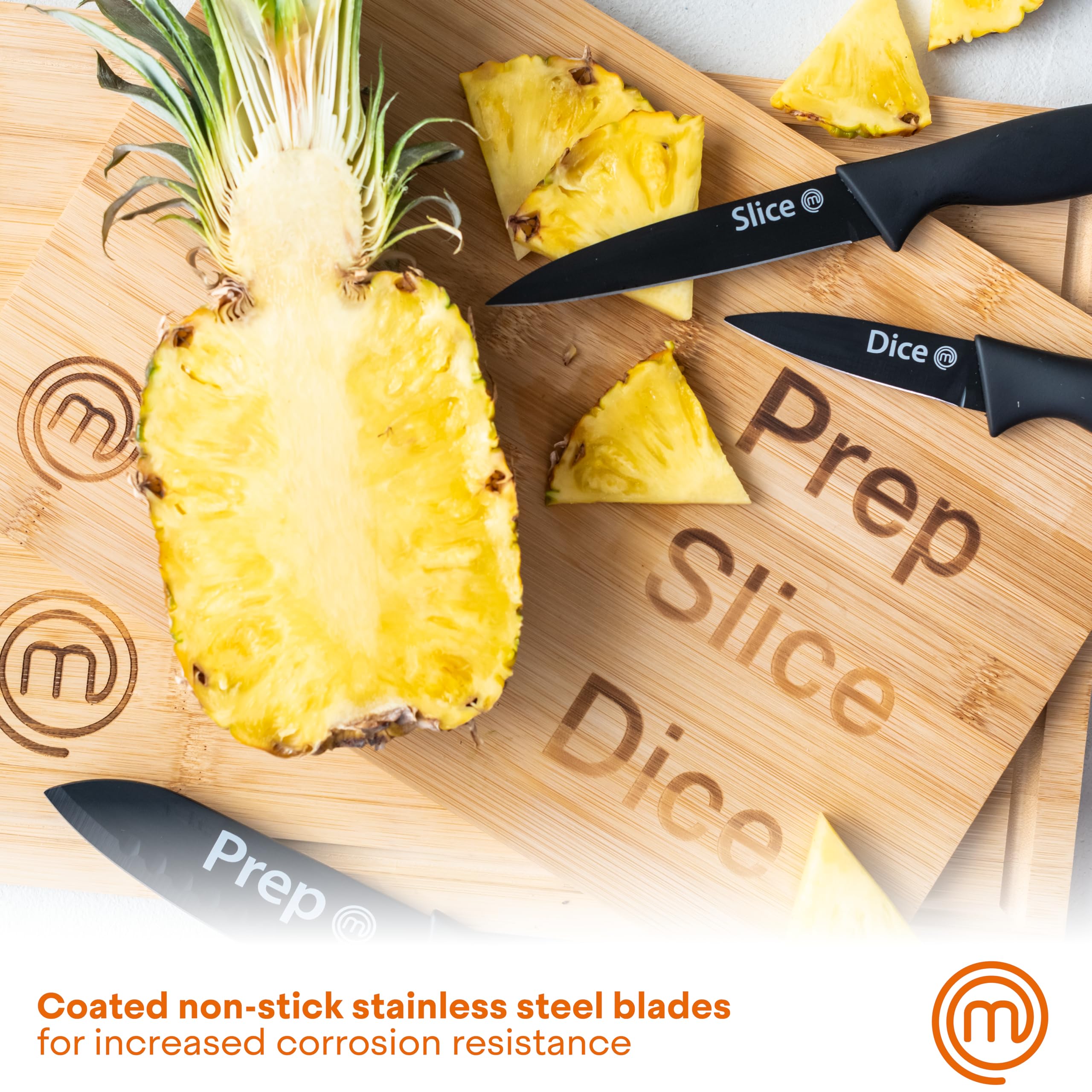 Soft touch ergonomic handles MasterChef knife set