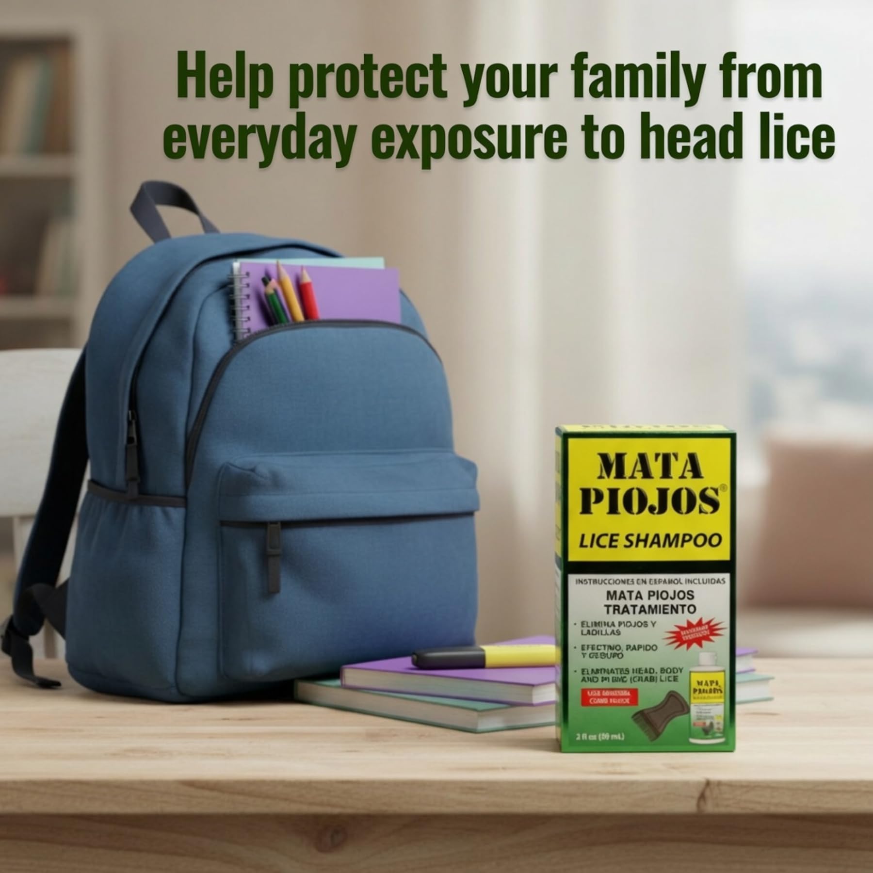 Mata Piojos Lice and Nit Treatment Shampoo safe for all ages