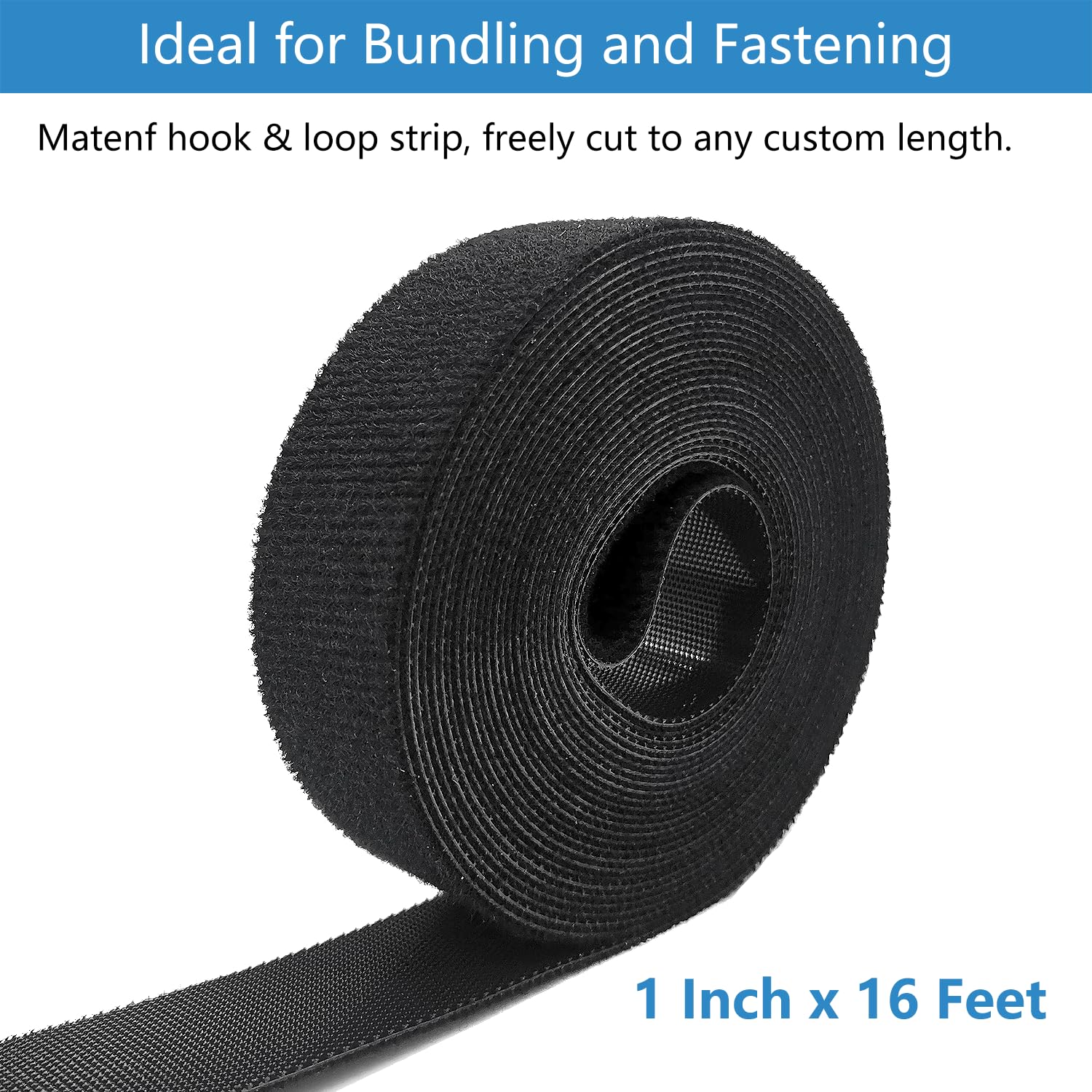 Double-sided hook and loop strap used for cables and cords