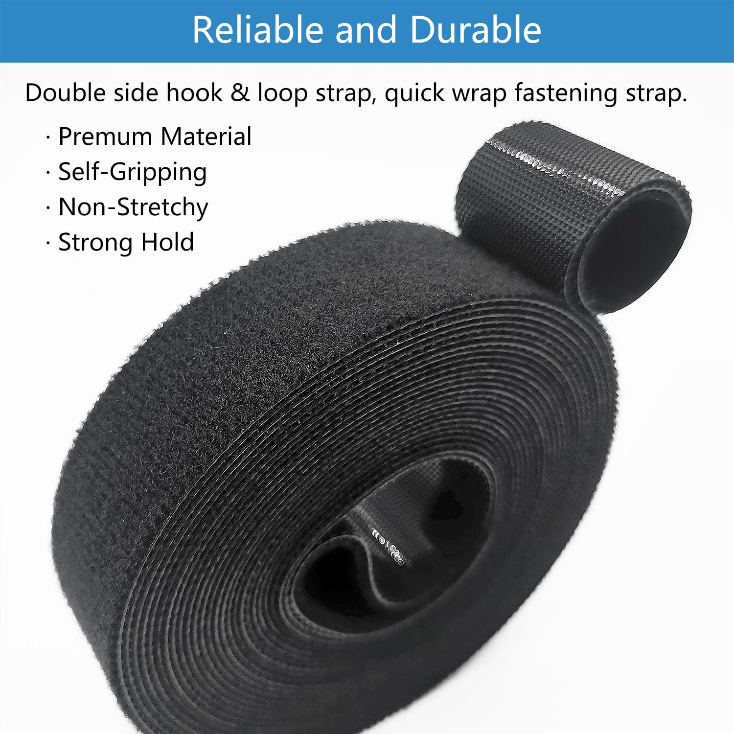 Matenf nylon hook loop strap for cables