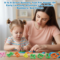 Durable PP plastic Alphabet Playdough Cutter Set blunt-angle safety