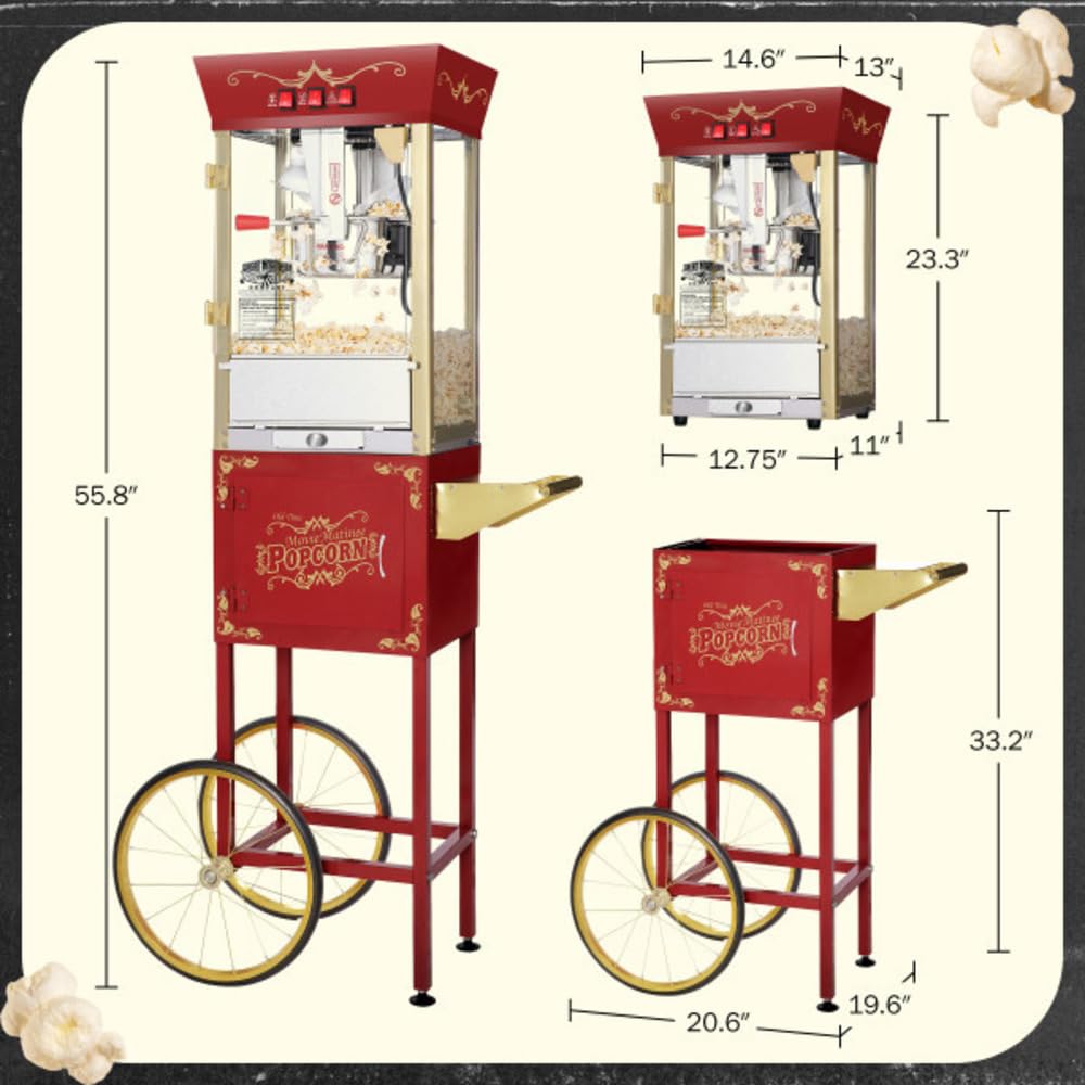 Includes measuring cups scoop and 50 popcorn bags with Matinee