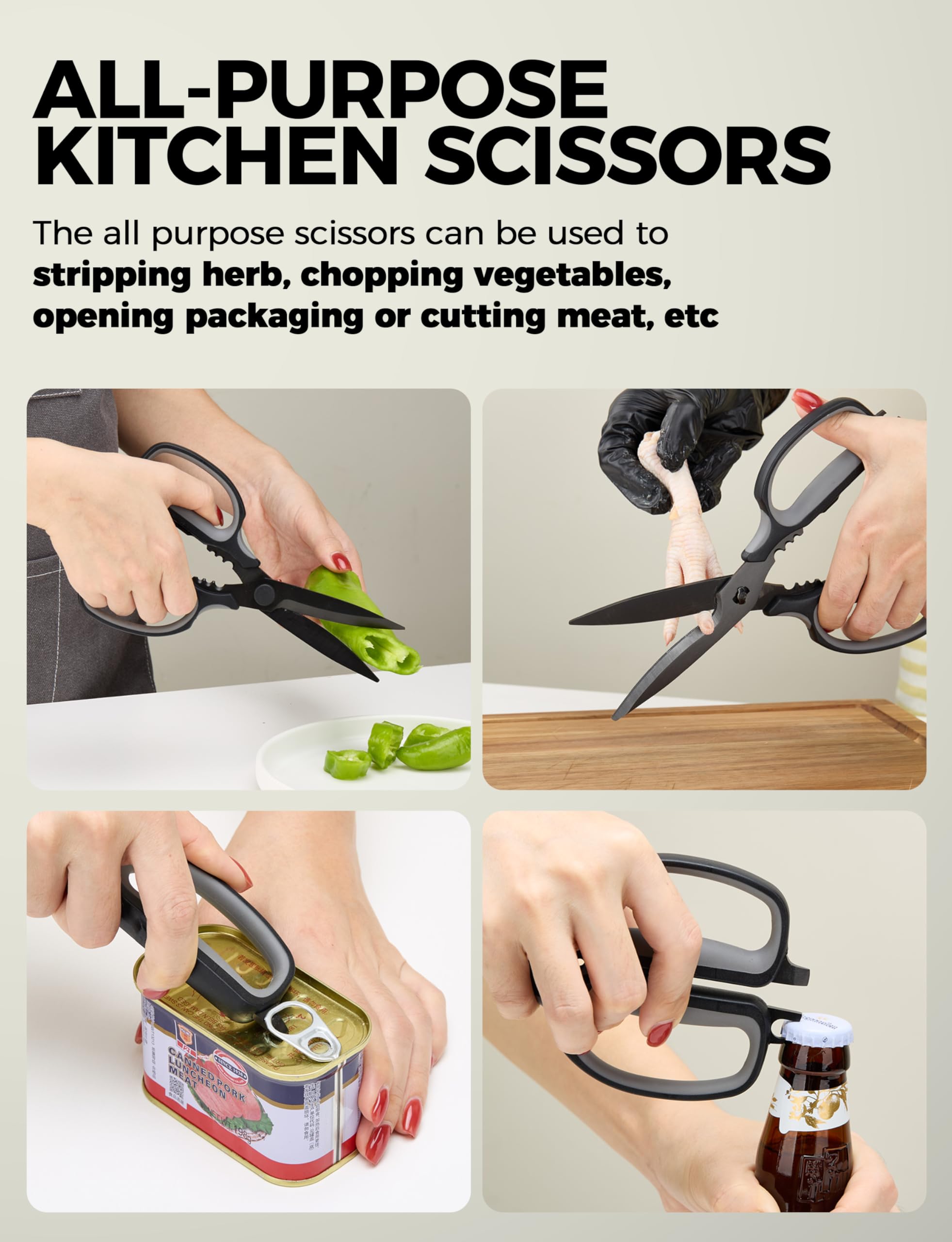 Micro-serrated blades for secure grip and precise cuts