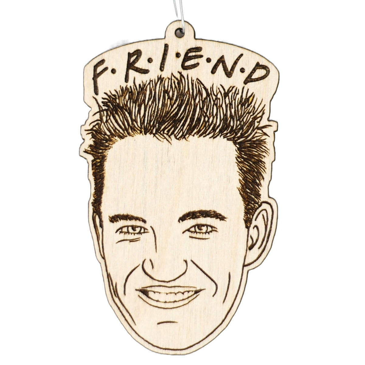 Matt Perry Friend Wood Christmas Ornament front view