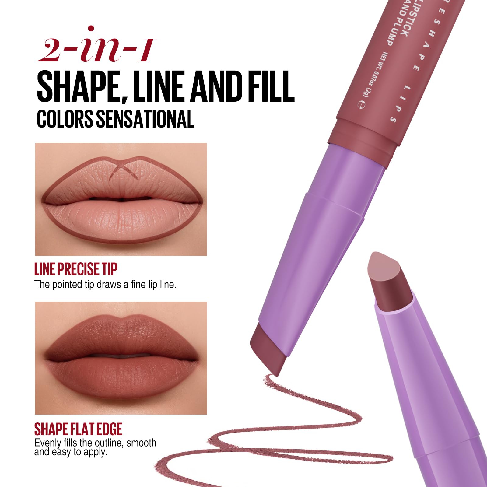 Matte lip combo Bold Sculpt Deep shade swatch
