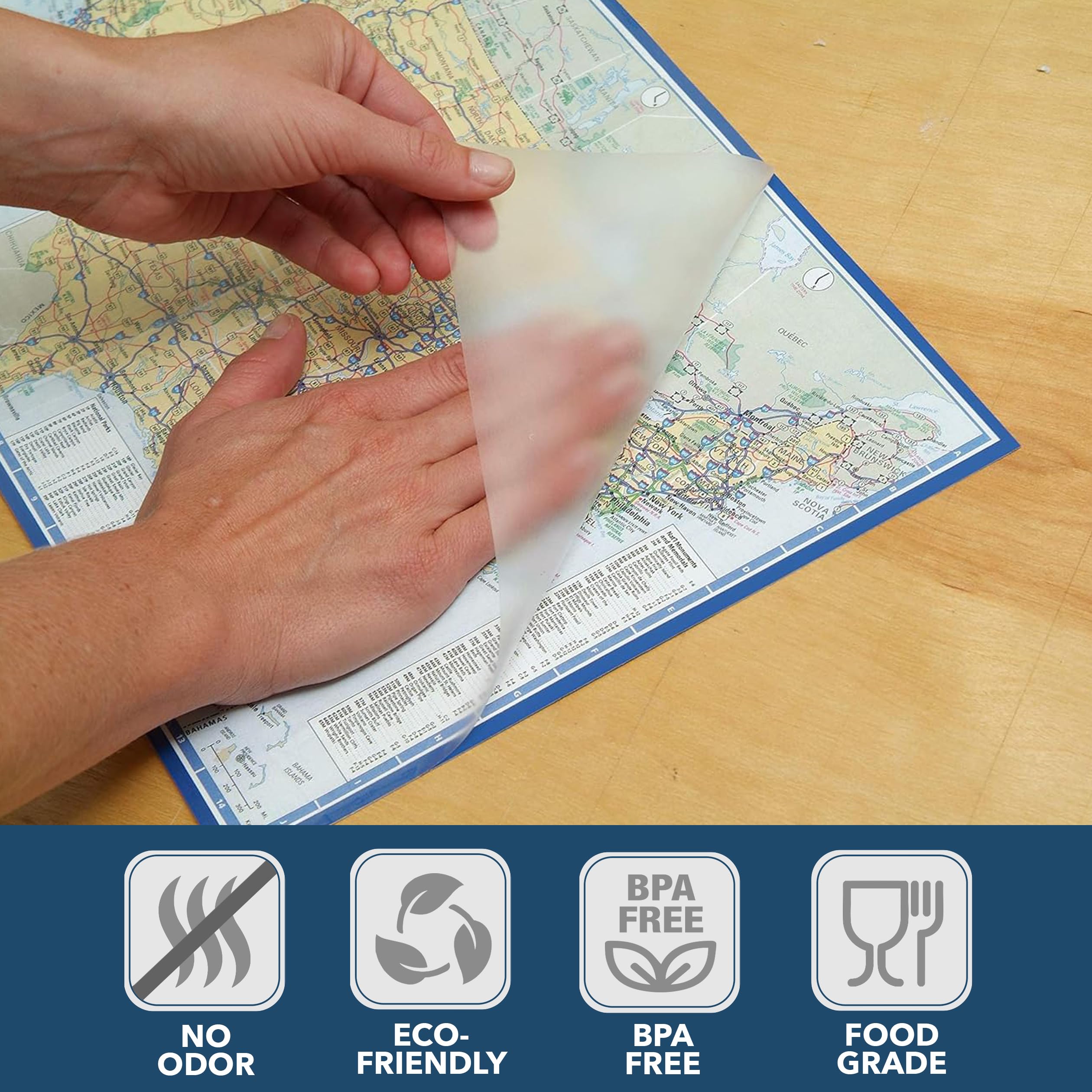 Matte finish clear covering for home surfaces
