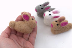 Approx 2 inch tall felted wool bunny from Matthew + Mae