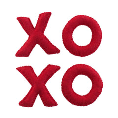 Matthew + Mae red valentines day wool felt stitched letters set of 4