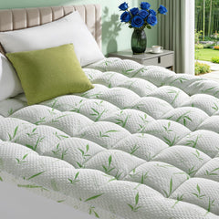 3 inch mattress topper fabric close up