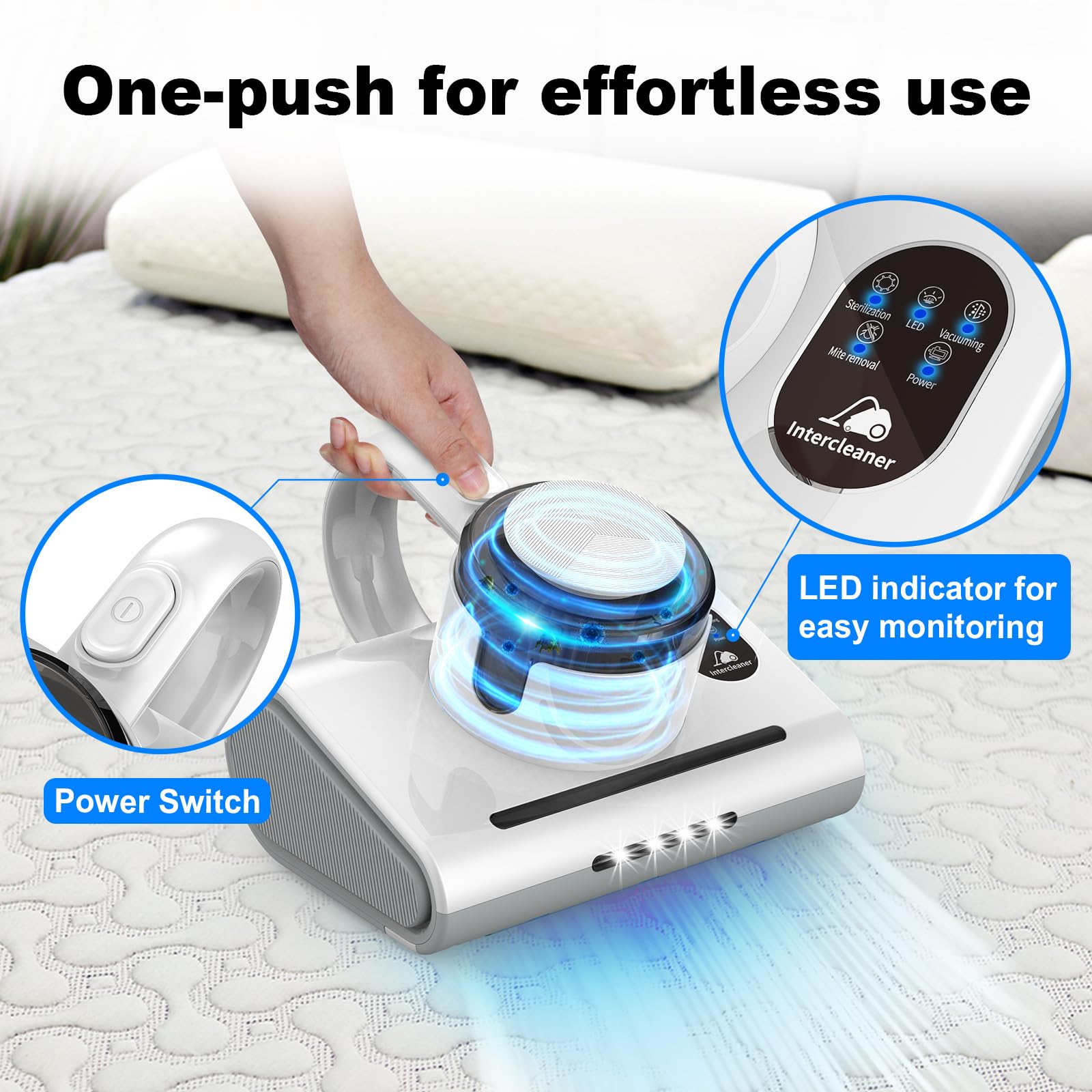 UV-C light feature on Mattress Vacuum Cleaner