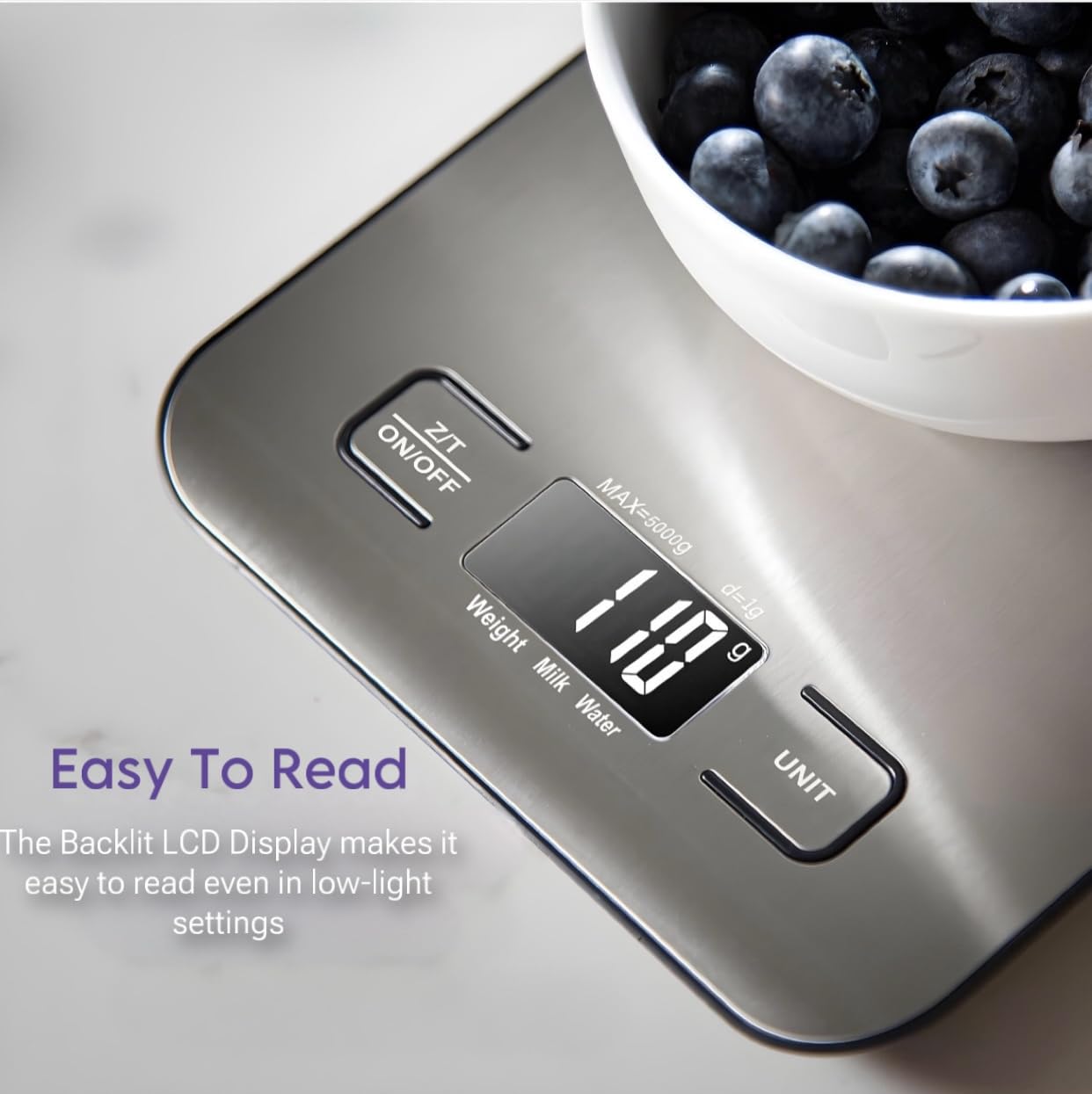 Maverick Digital Kitchen Scale fits in kitchen cabinet