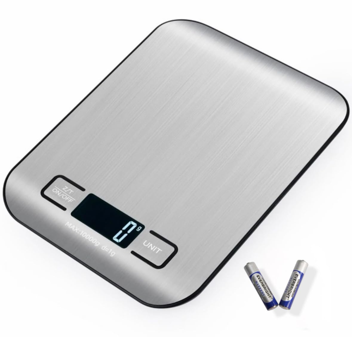 Maverick Digital Kitchen Scale includes 2 AAA batteries