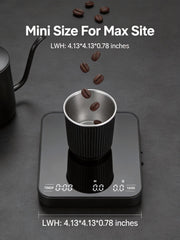 multi-unit weighing grams ounces milliliters on Mini Coffee Scale Digital