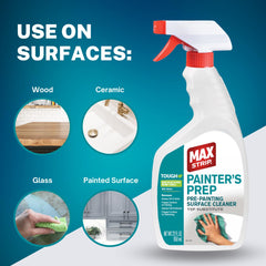 No-rinse formula paint prep cleaner for quick spray and wipe