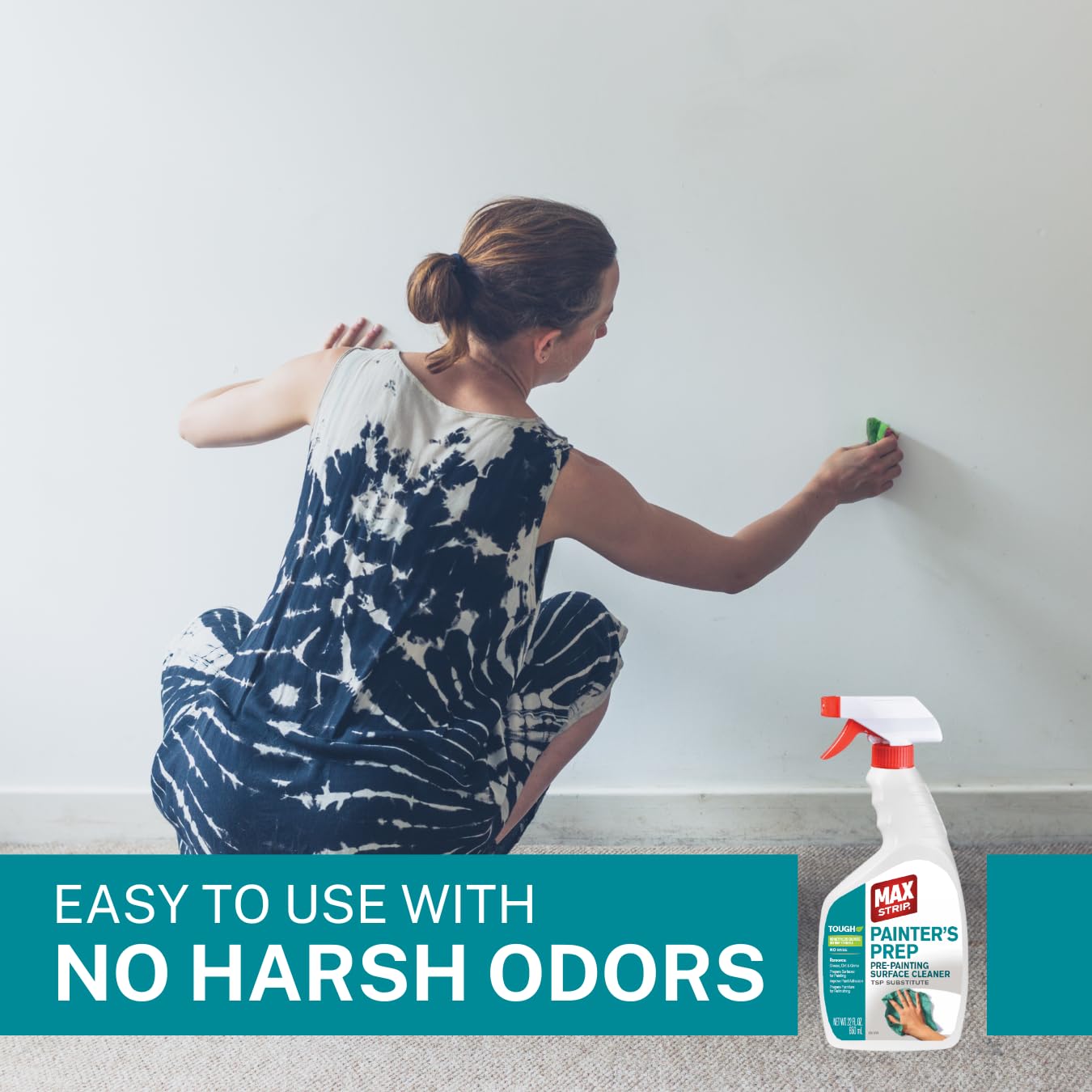 Versatile pre-painting cleaner for wood metal laminate walls and more
