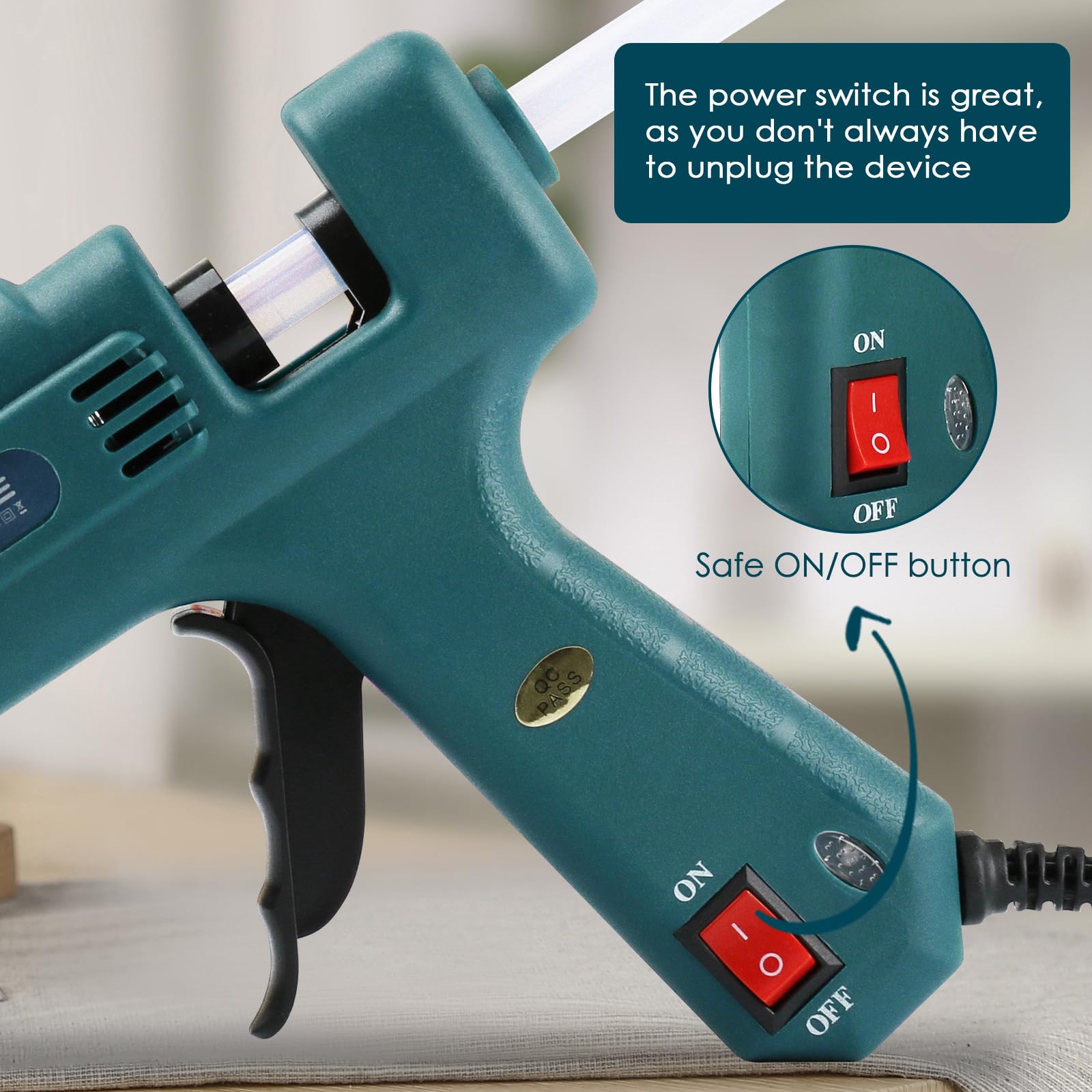 MAXDONE craft glue gun ergonomic design