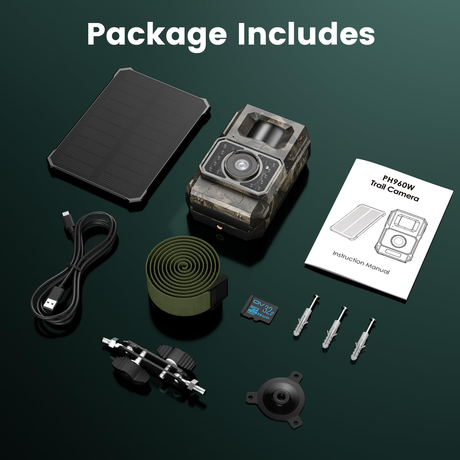 Detachable solar panel accessory for MAXDONE camera