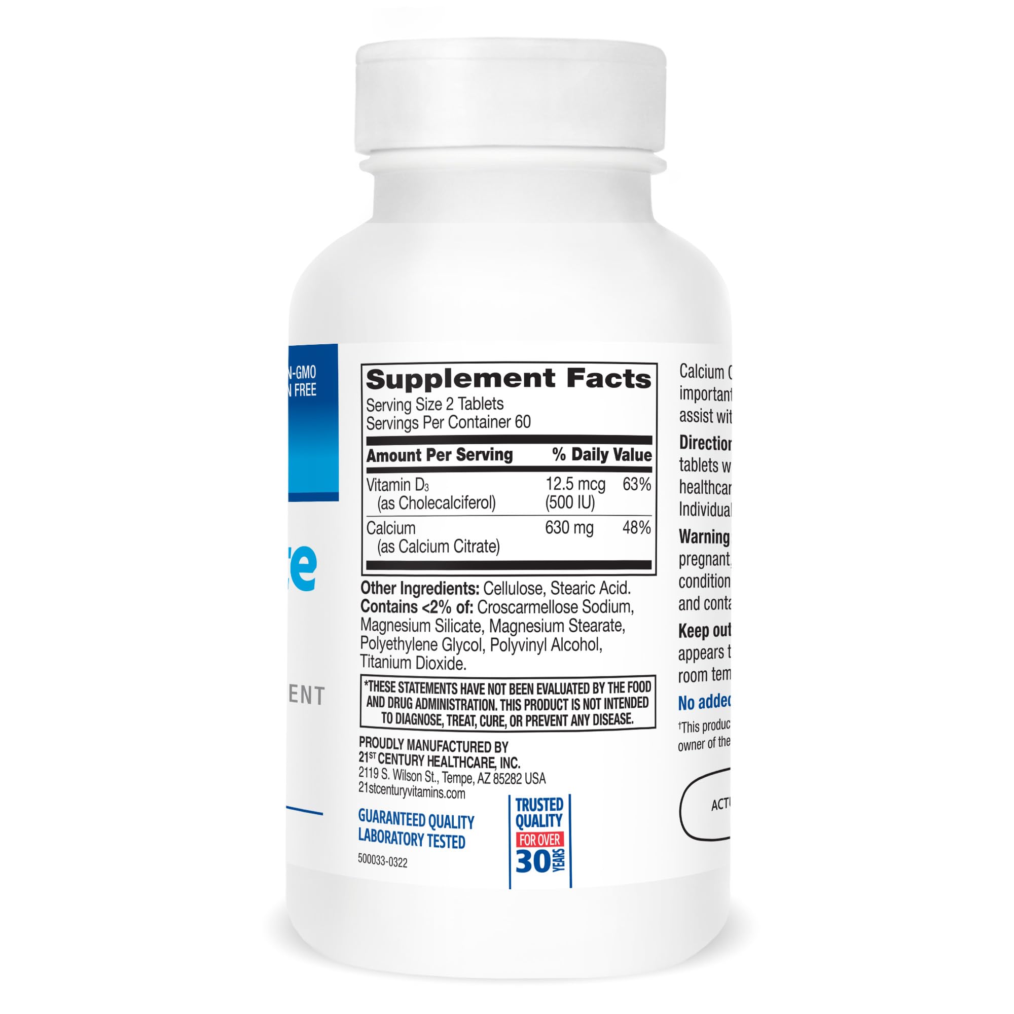 Product packaging for 21st Century calcium citrate plus D maximum caplets