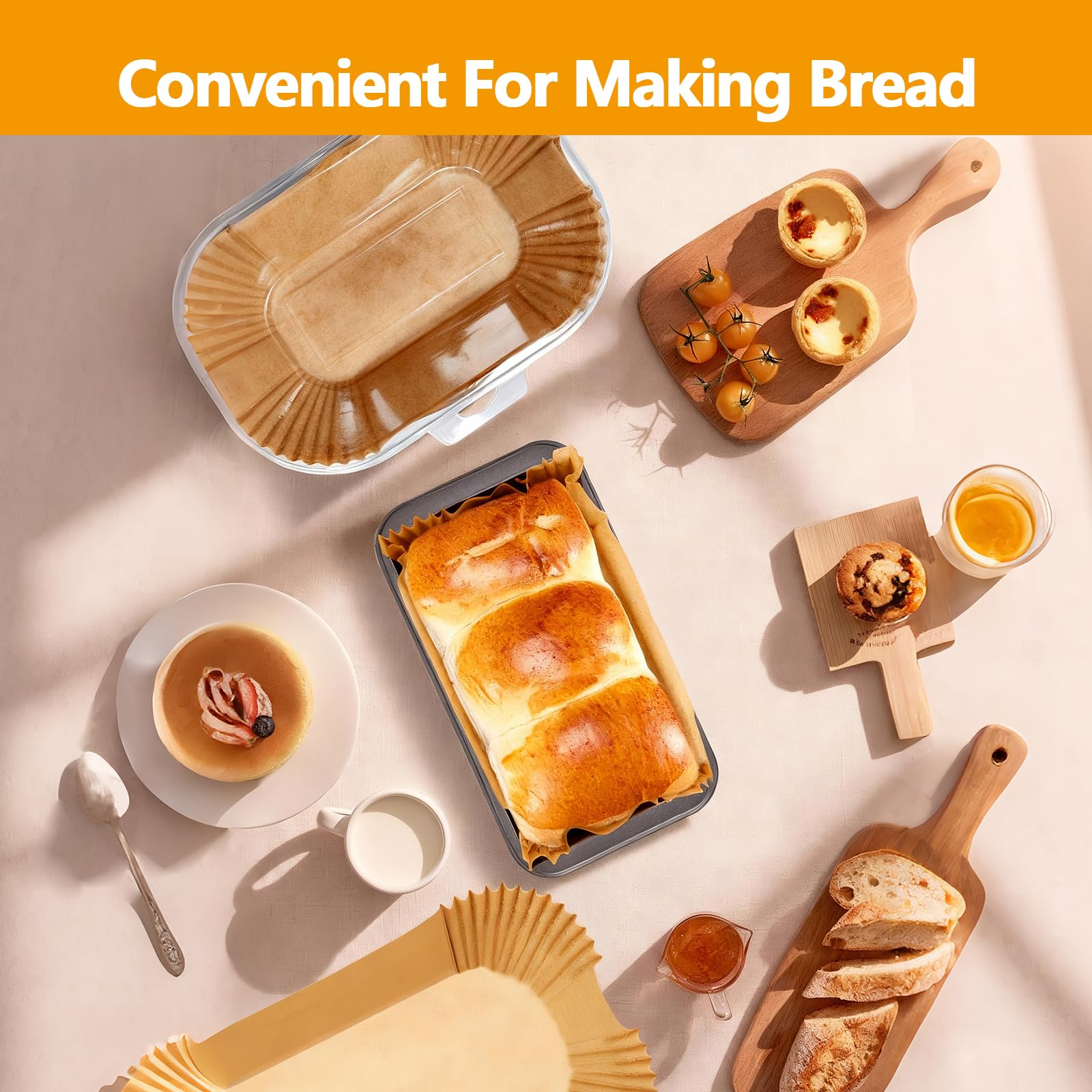9x5 loaf pan liners from MAXTBEE for bread baking